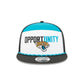 Jacksonville Jaguars 2025 Inspire Change Split Panel 9FIFTY Snapback Hat