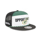 Green Bay Packers 2025 Inspire Change Split Panel 9FIFTY Snapback Hat