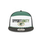 Green Bay Packers 2025 Inspire Change Split Panel 9FIFTY Snapback Hat