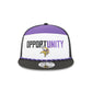 Minnesota Vikings 2025 Inspire Change Split Panel 9FIFTY Snapback Hat