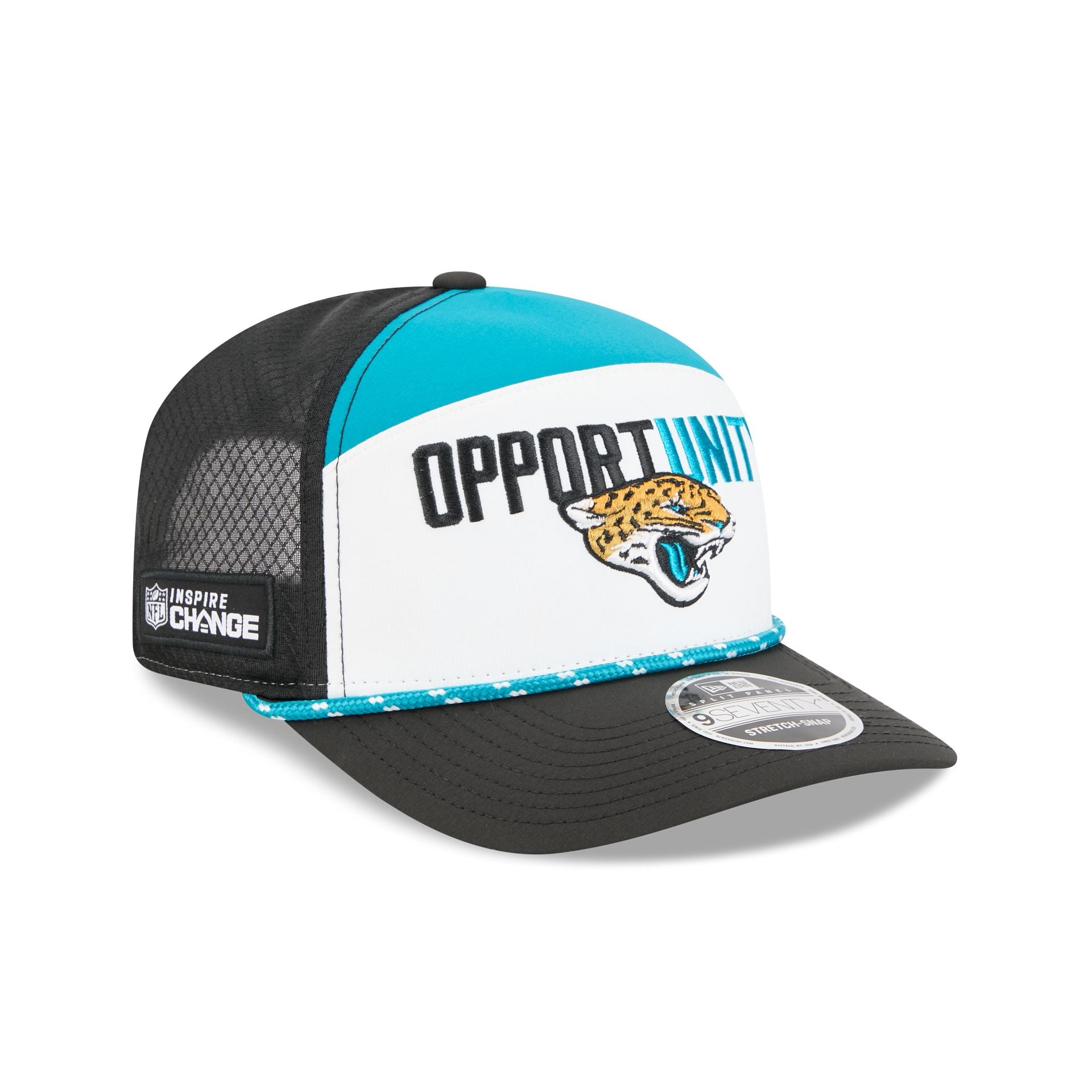 Jacksonville Jaguars 2025 Inspire Change Split Panel 9SEVENTY Trucker Hat