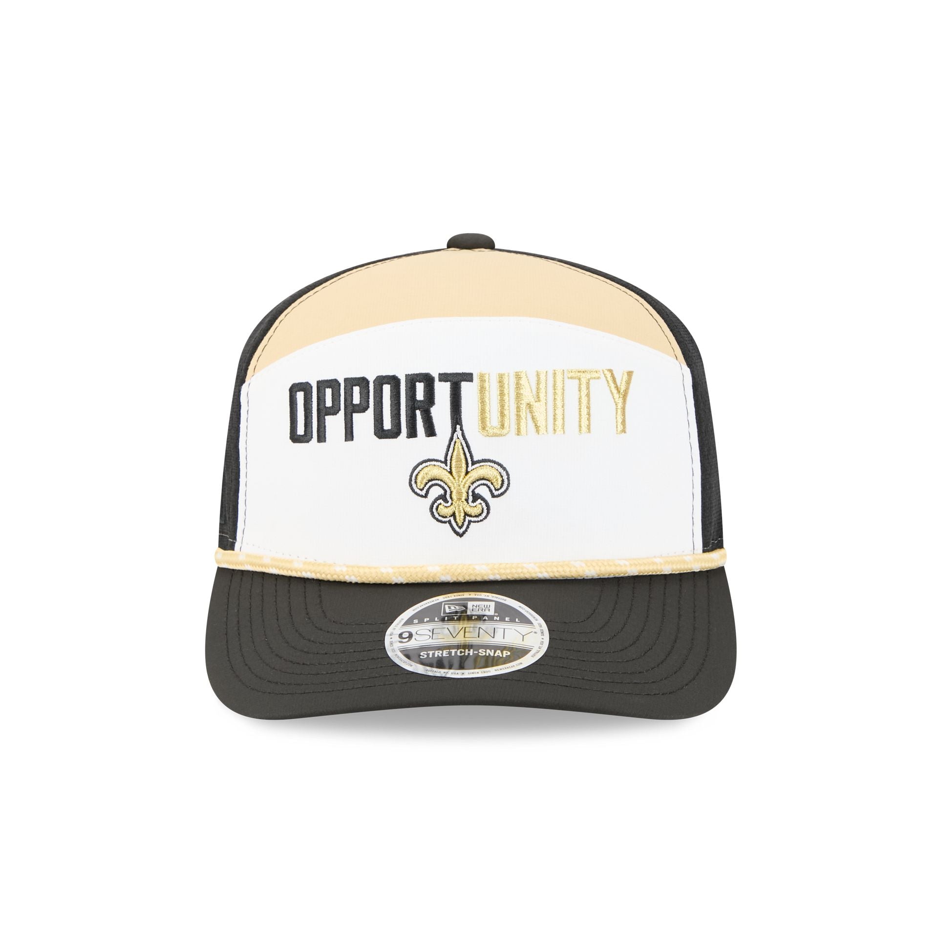 New Orleans Saints 2025 Inspire Change Split Panel 9SEVENTY Trucker Hat