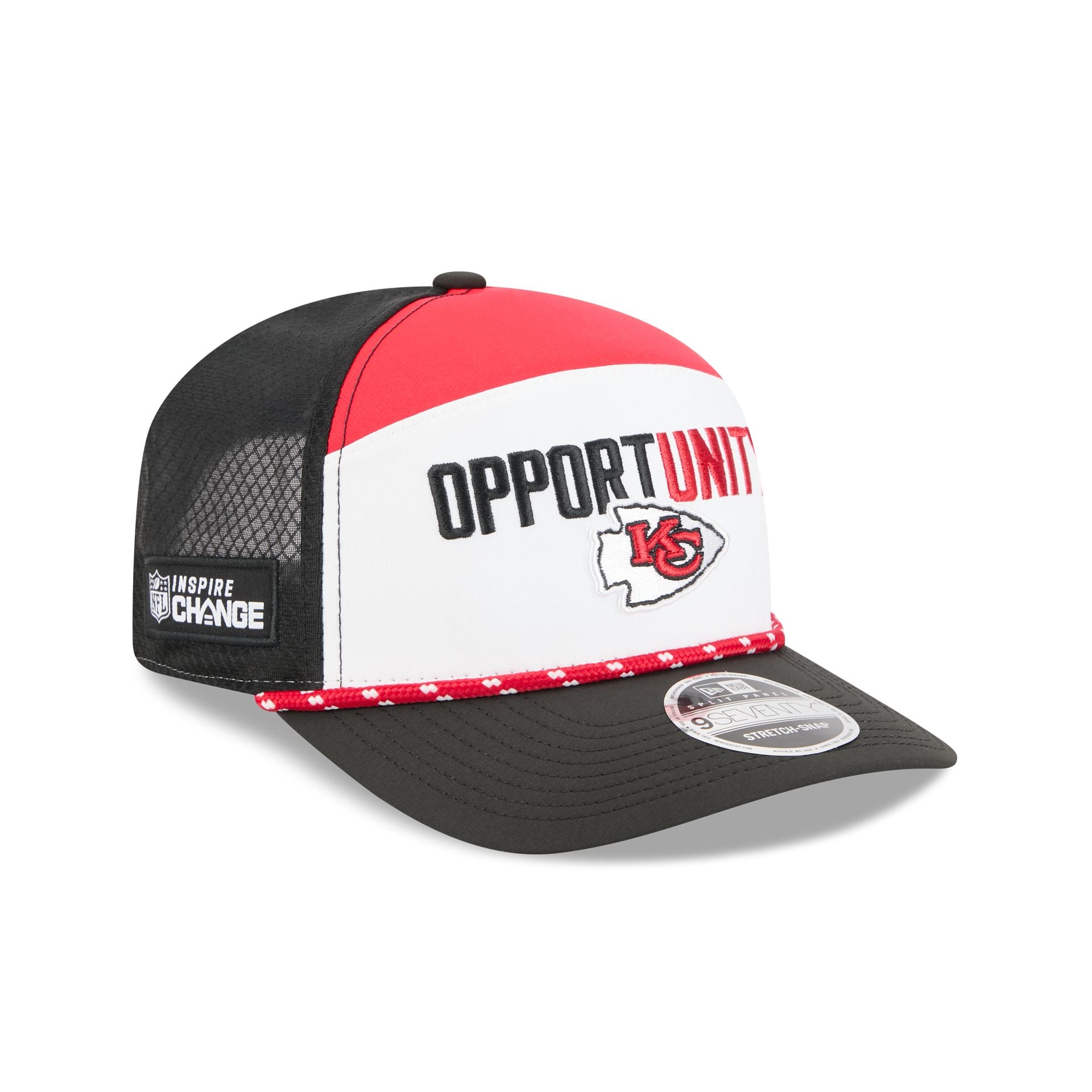 Kansas City Chiefs 2025 Inspire Change Split Panel 9SEVENTY Trucker Hat