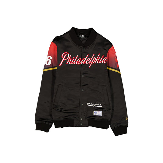 Philadelphia 76ers 2025 City Edition Black Jacket - New Era Cap
