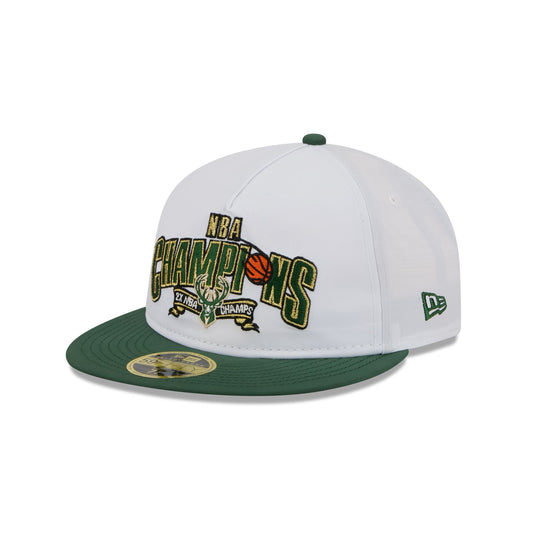 Milwaukee Bucks Champions White Retro Crown 59FIFTY Fitted Hat - New Era Cap