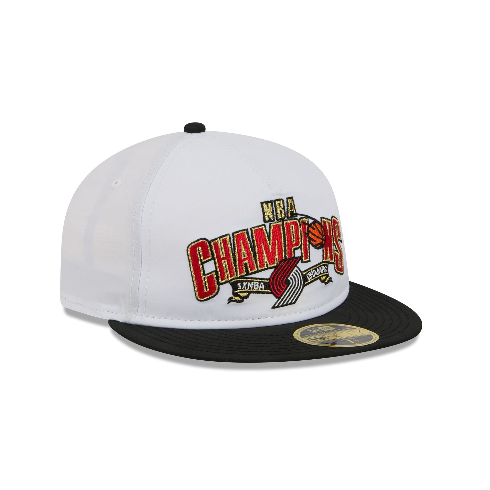 Portland Trail Blazers Champions White Retro Crown 59FIFTY Fitted Hat