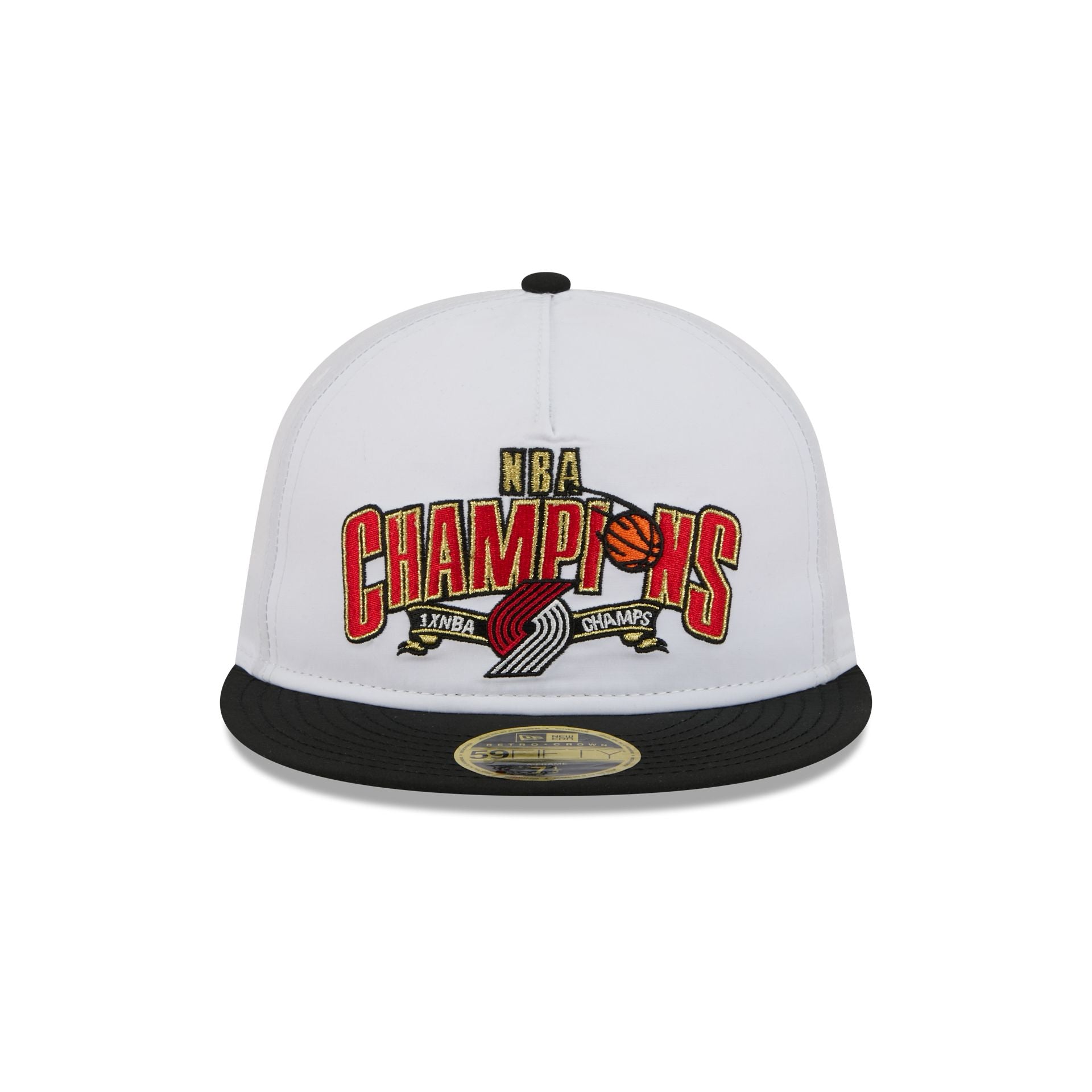 Portland Trail Blazers Champions White Retro Crown 59FIFTY Fitted