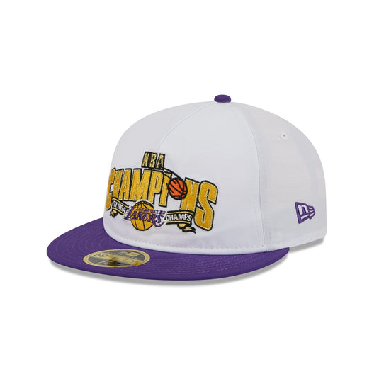 Los Angeles Lakers Champions White Retro Crown 59FIFTY Fitted Hat - New Era Cap