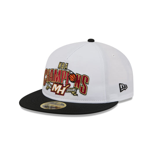 Miami Heat Champions White Retro Crown 59FIFTY Fitted Hat - New Era Cap