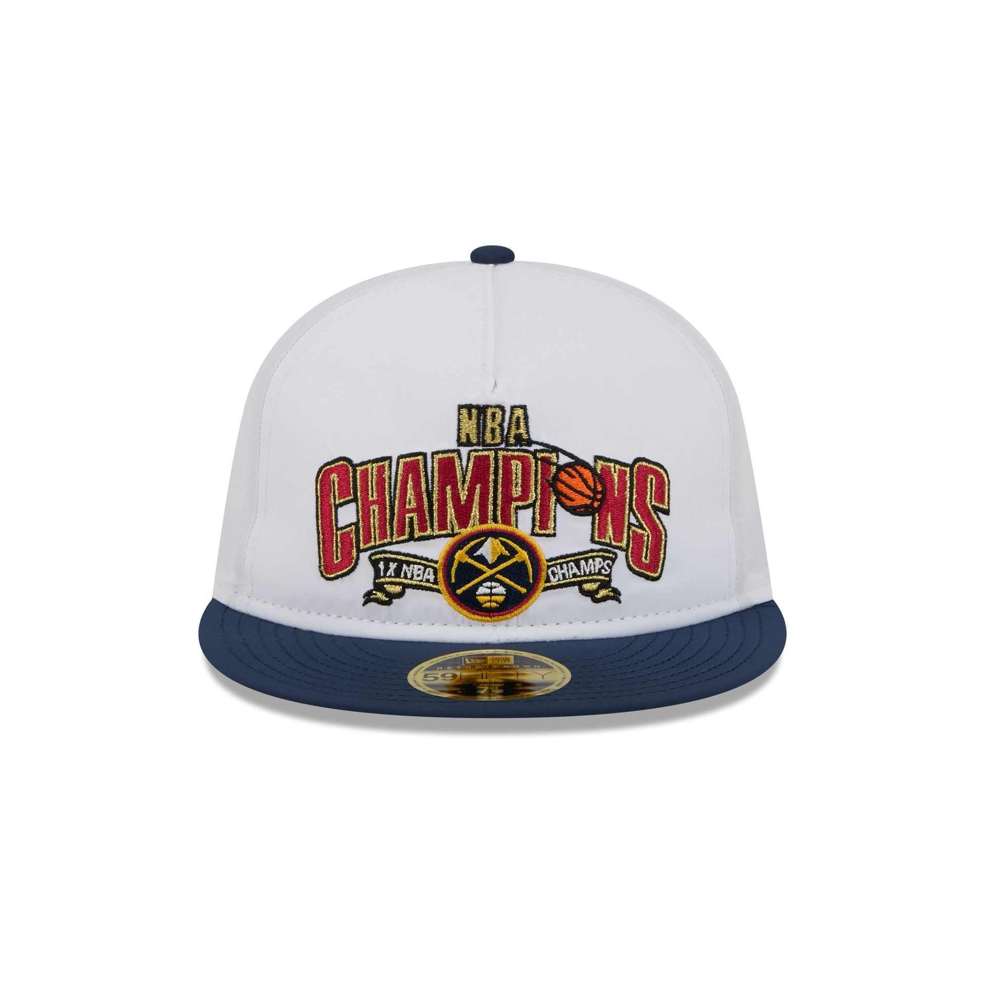 Denver Nuggets Champions White Retro Crown 59FIFTY Fitted Hat