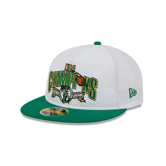 Boston Celtics Champions White Retro Crown 59FIFTY Fitted Hat - New Era Cap