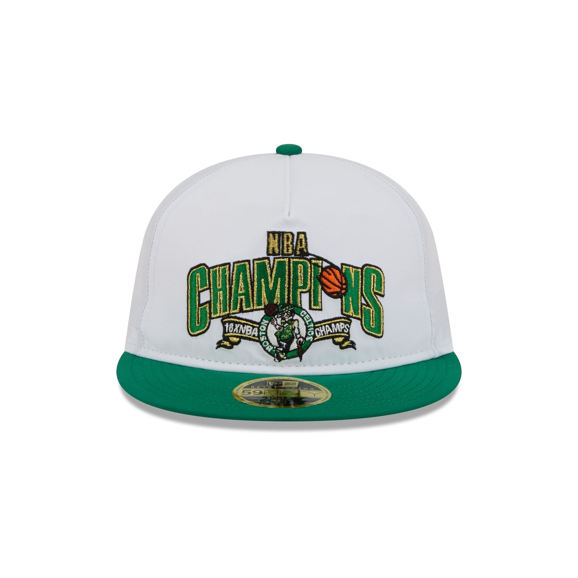 Boston Celtics Champions White Retro Crown 59FIFTY Fitted Hat