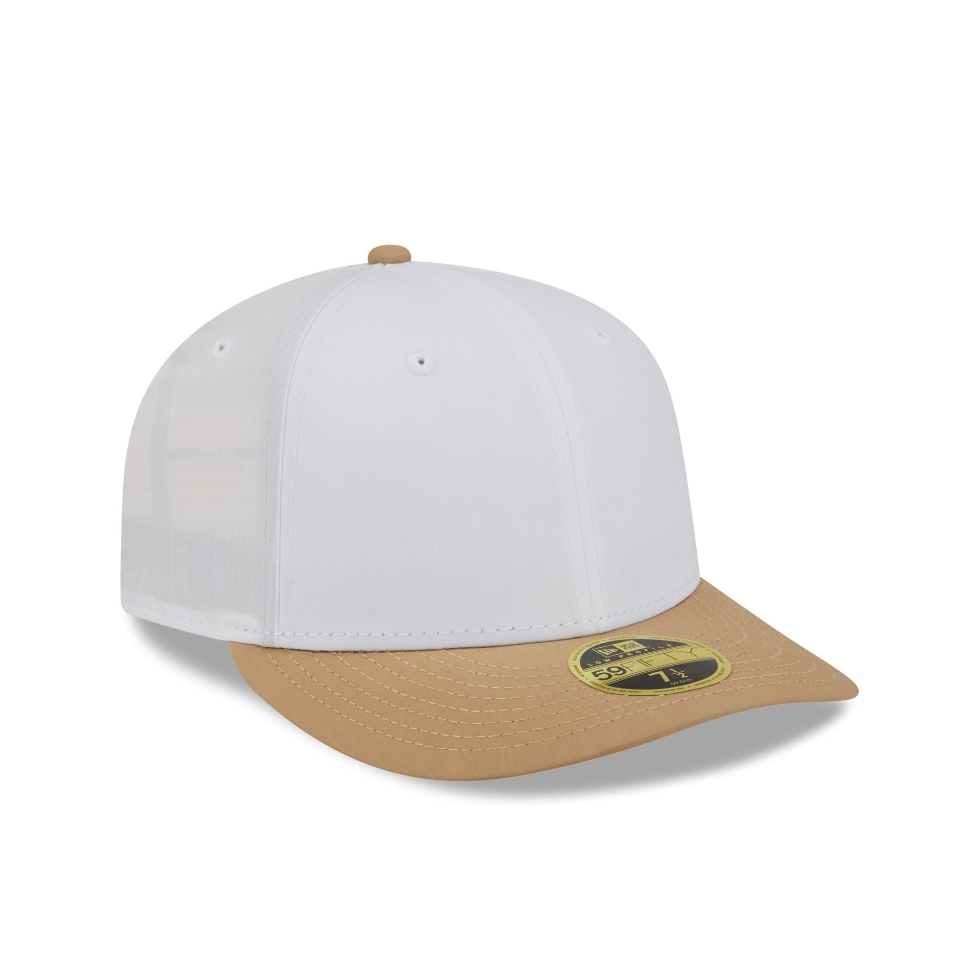 New Era Cap Cotton Nylon Tan Visor Low Profile 59FIFTY Fitted Hat