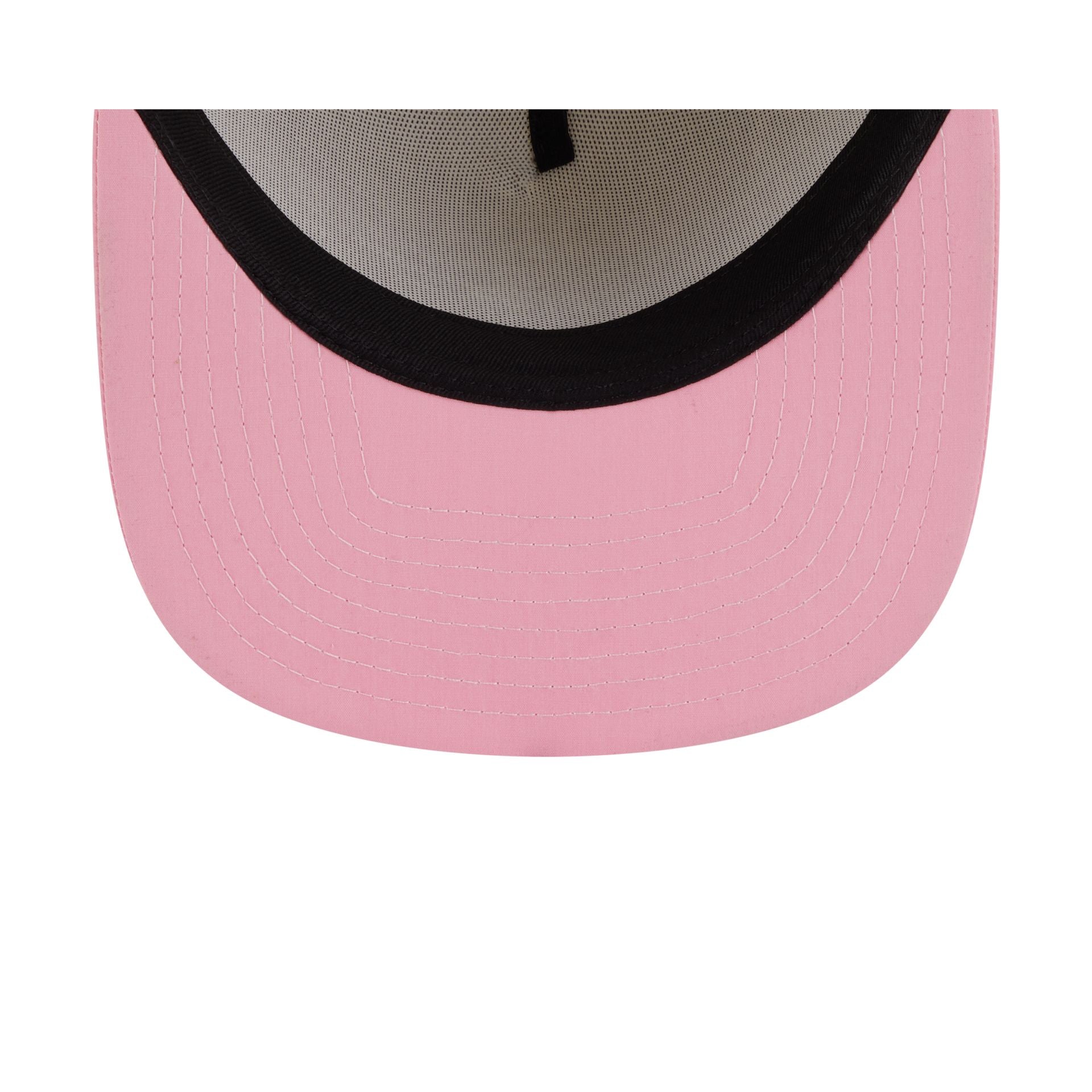 New Era Cap Cotton Nylon Pink Visor 9FIFTY A-Frame Snapback Hat