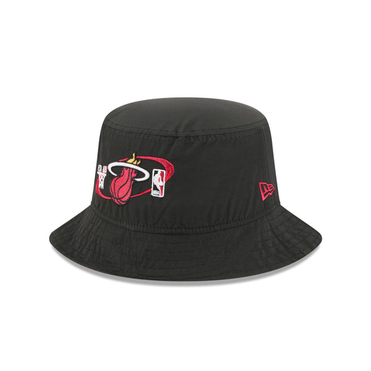 Miami Heat Nylon Logo Bucket Hat - New Era Cap