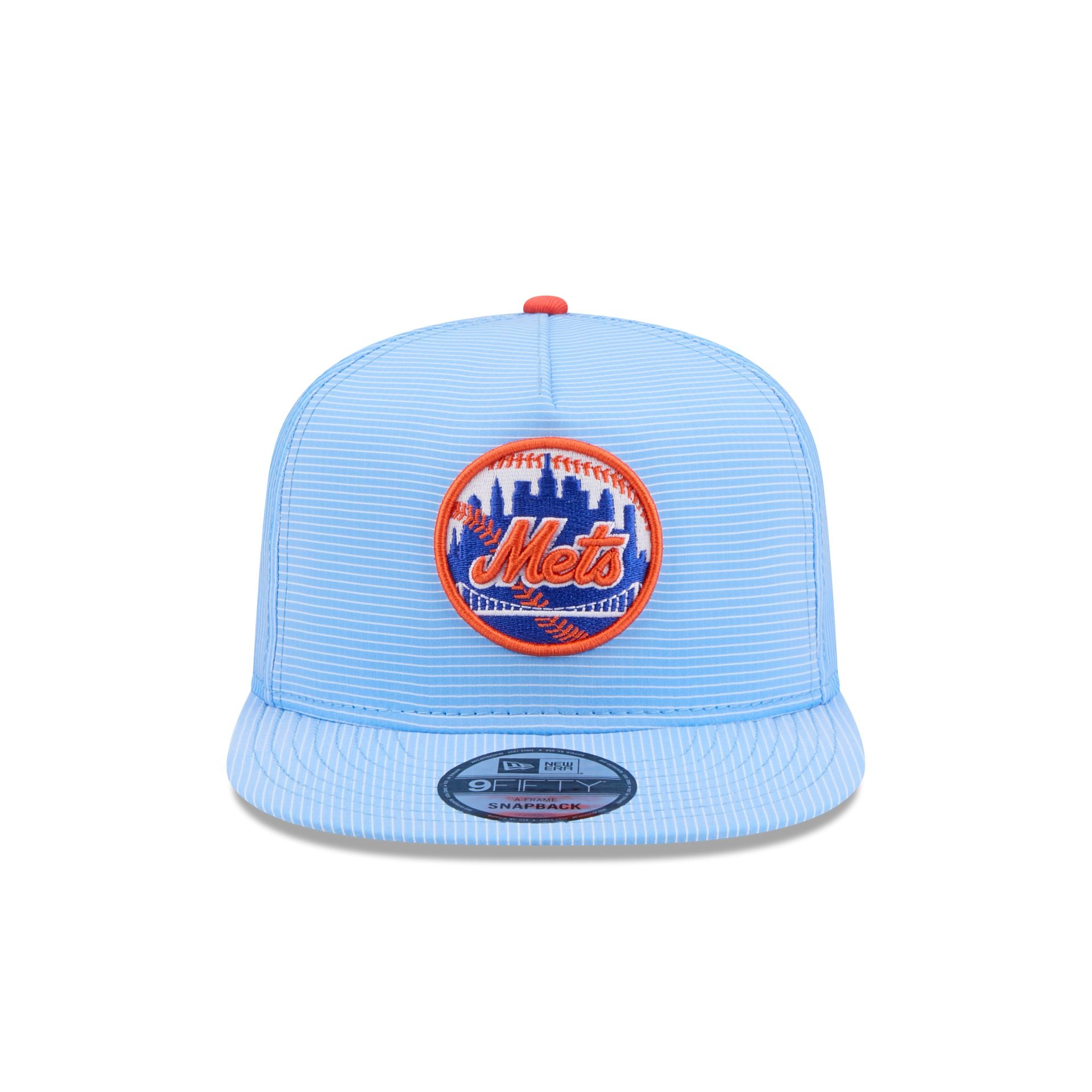New York Mets Pinstripe Ripstop 9FIFTY A-Frame Snapback Hat