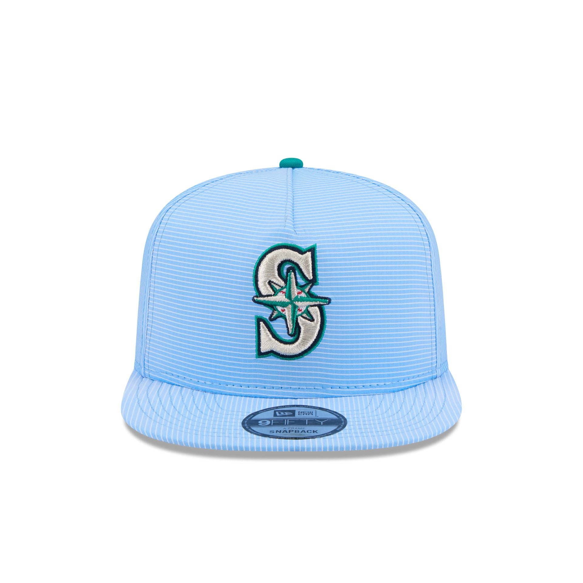 Seattle Mariners Pinstripe Ripstop 9FIFTY A-Frame Snapback Hat