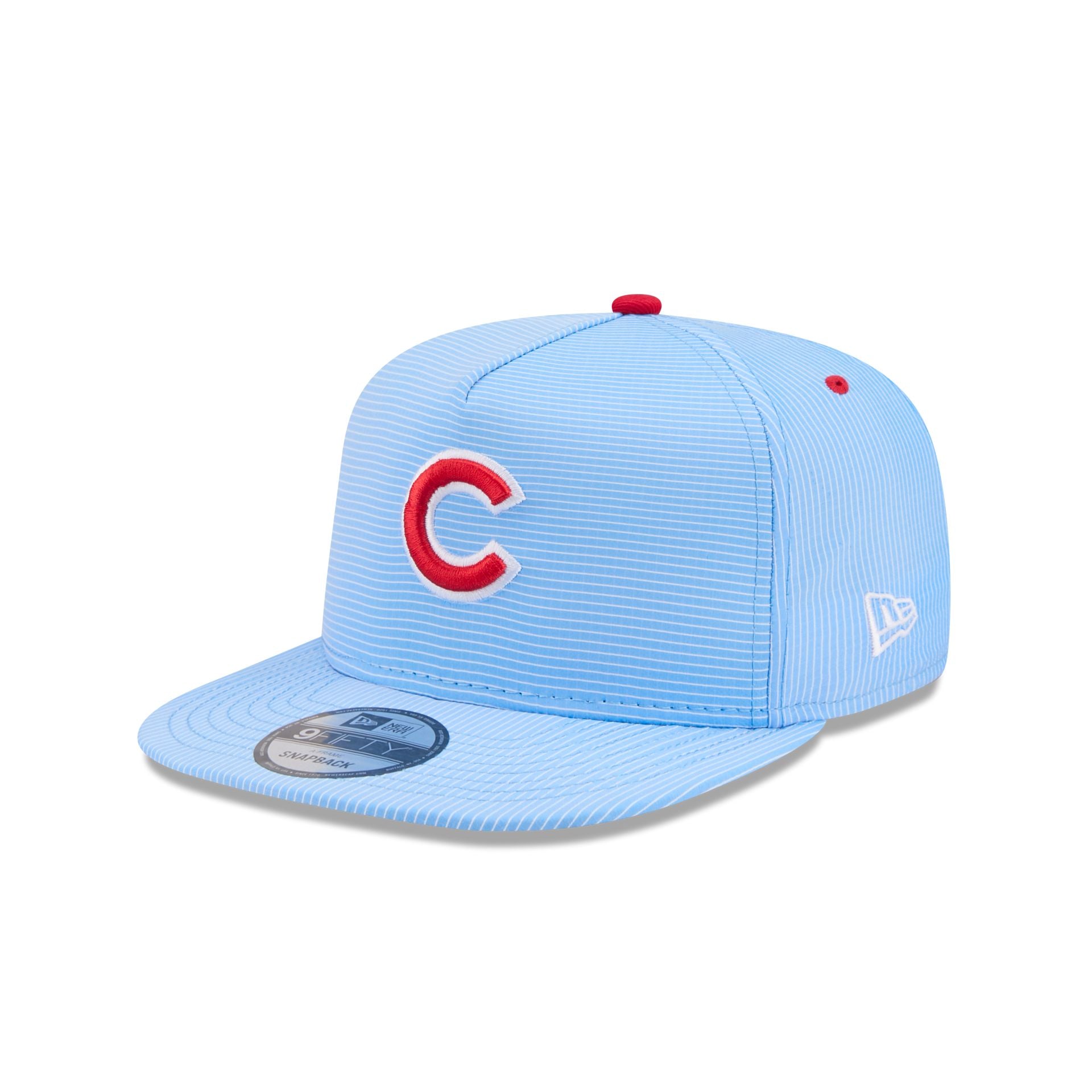 Chicago Cubs Pinstripe Ripstop 9FIFTY A-Frame Snapback Hat