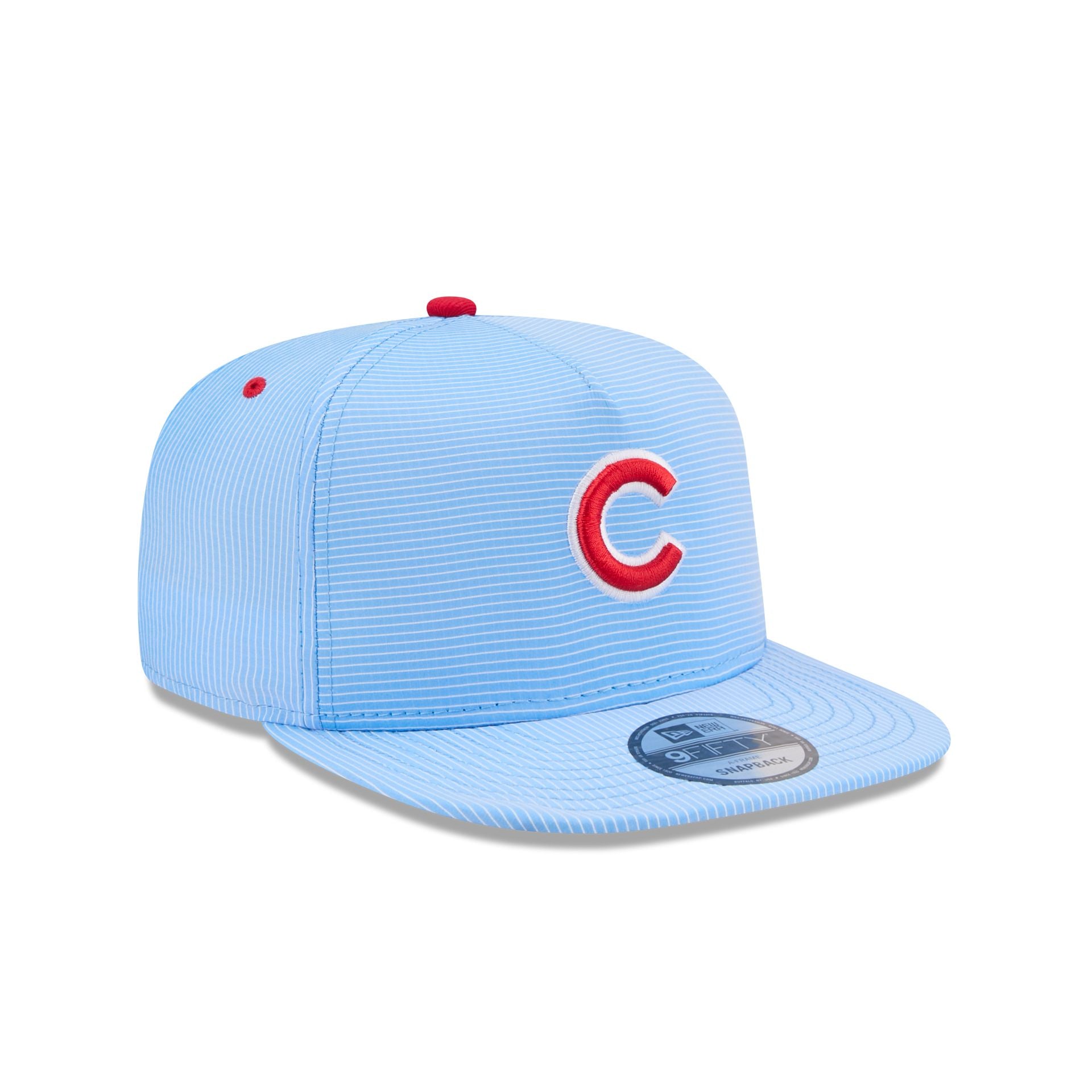 Chicago Cubs Pinstripe Ripstop 9FIFTY A-Frame Snapback Hat