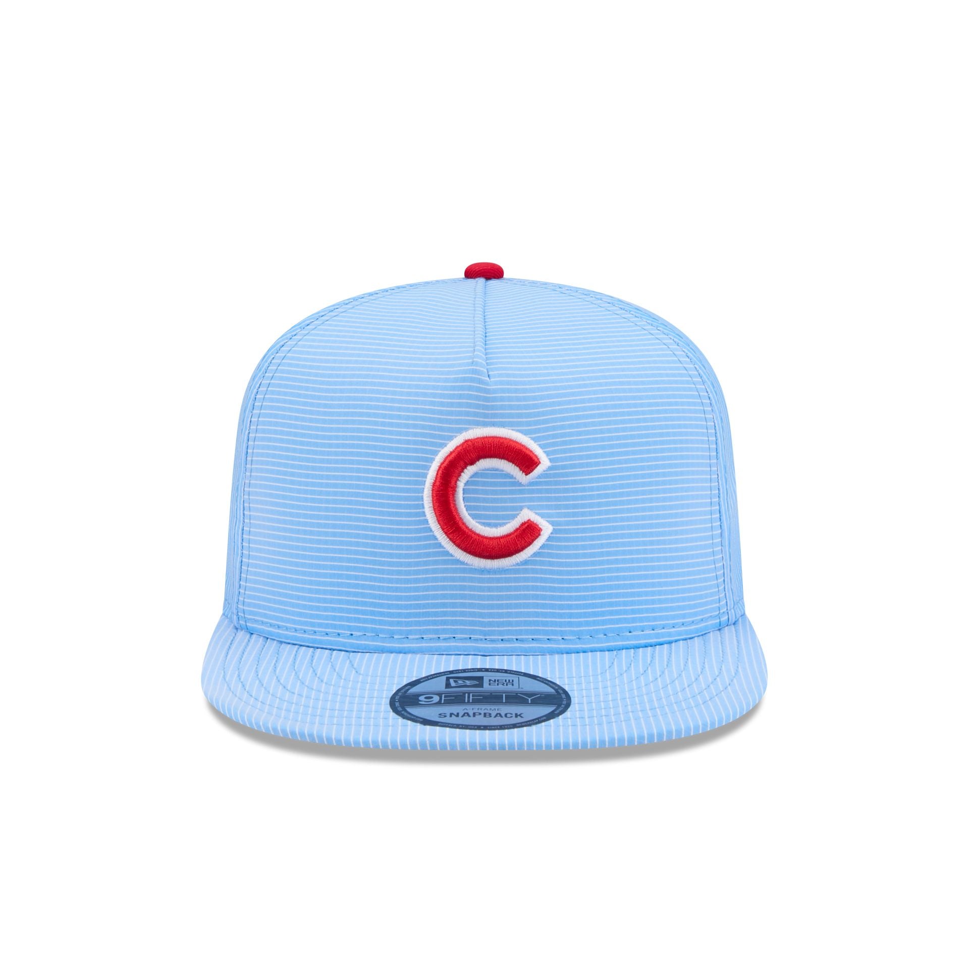 Chicago Cubs Pinstripe Ripstop 9FIFTY A-Frame Snapback Hat