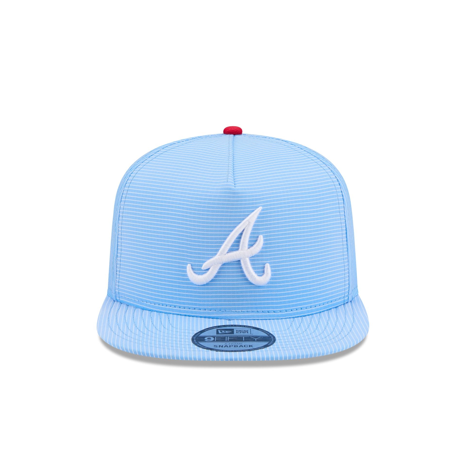 Atlanta Braves Pinstripe Ripstop 9FIFTY A-Frame Snapback Hat