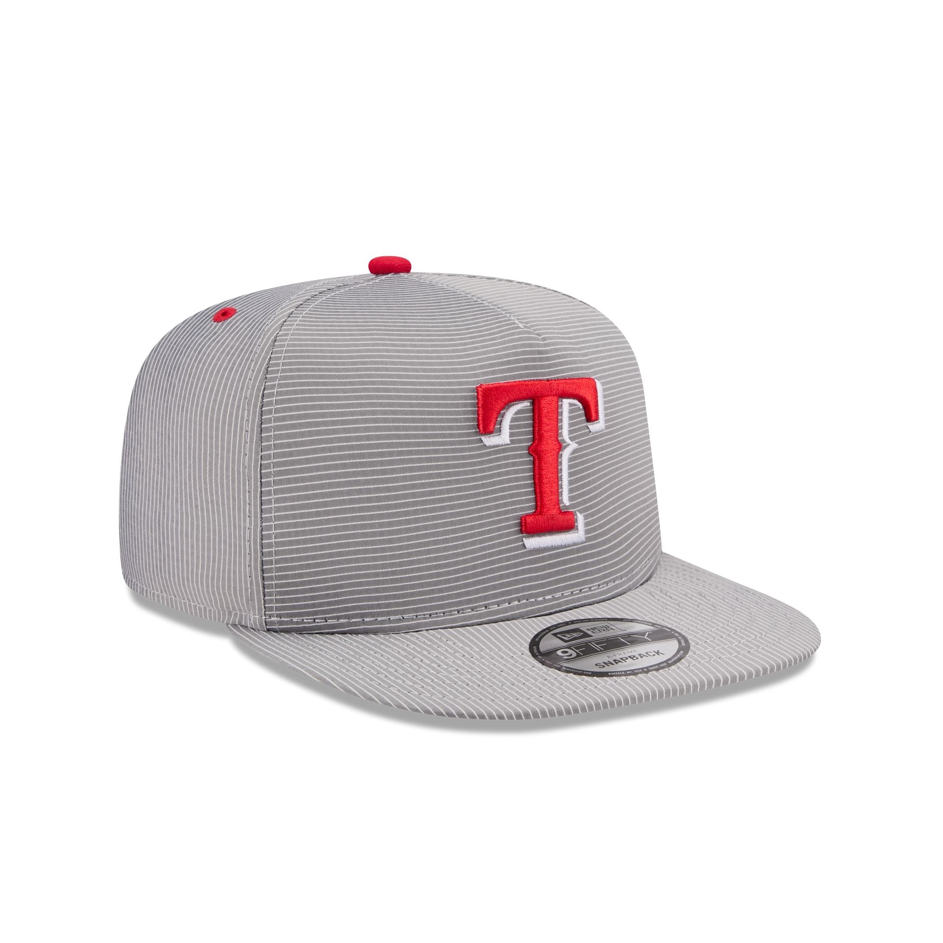 Texas Rangers Pinstripe Ripstop 9FIFTY A-Frame Snapback Hat