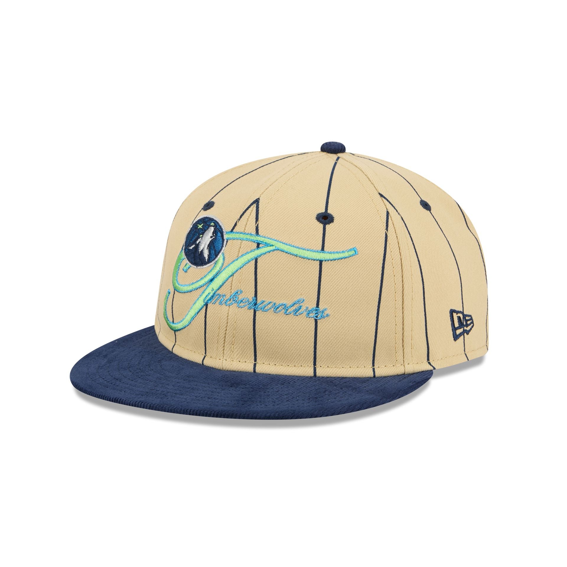 Minnesota Timberwolves Pinstripe Script Retro Crown 9FIFTY Adjustable ...