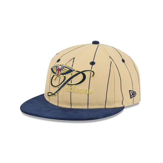 New Orleans Pelicans Pinstripe Script Retro Crown 9FIFTY Adjustable Hat - New Era Cap