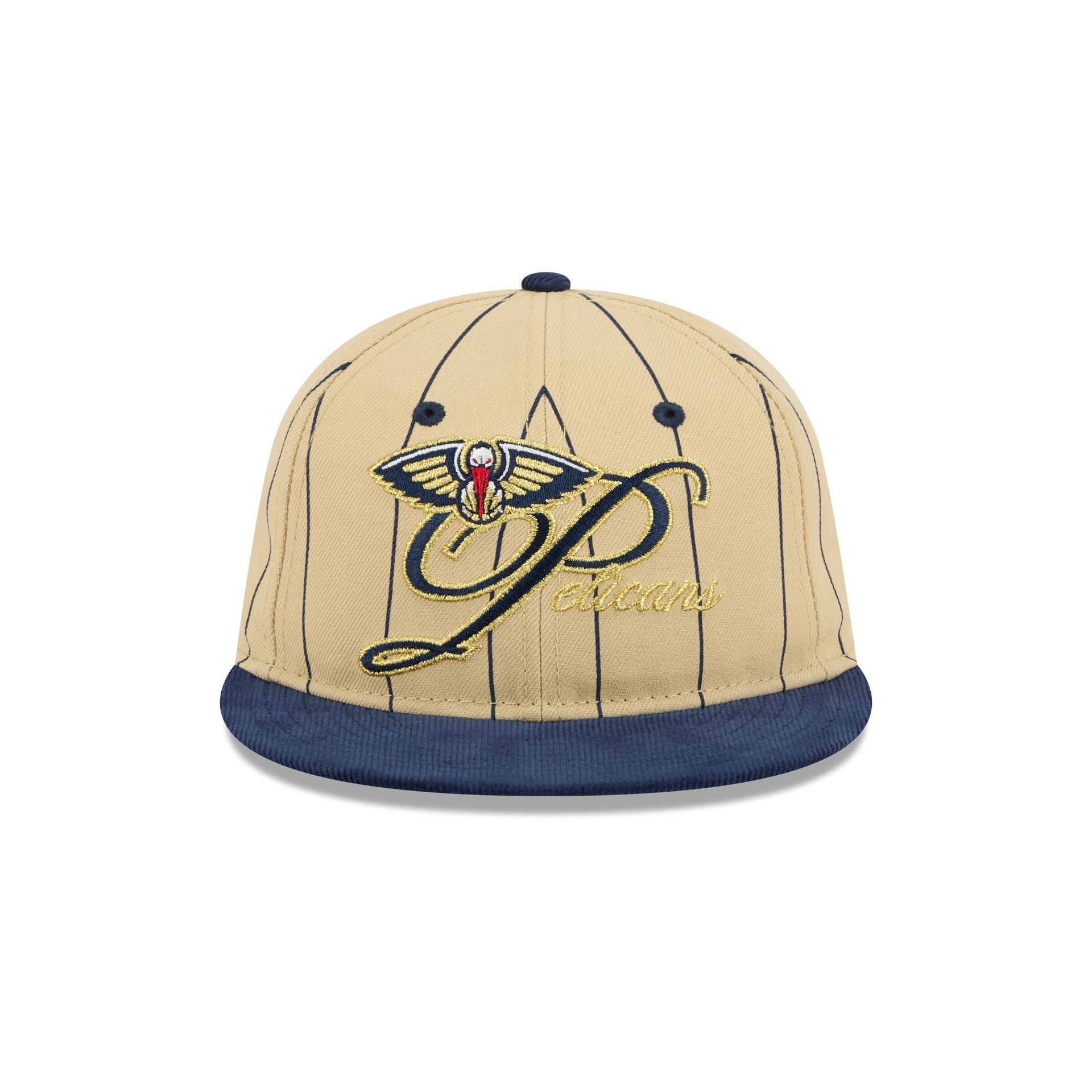 New Orleans Pelicans Pinstripe Script Retro Crown 9FIFTY Adjustable Hat