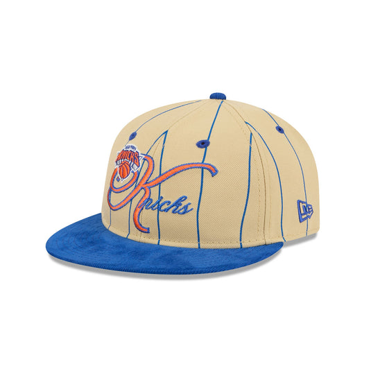 New York Knicks Pinstripe Script Retro Crown 9FIFTY Adjustable Hat - New Era Cap