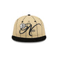Brooklyn Nets Pinstripe Script Retro Crown 9FIFTY Adjustable Hat