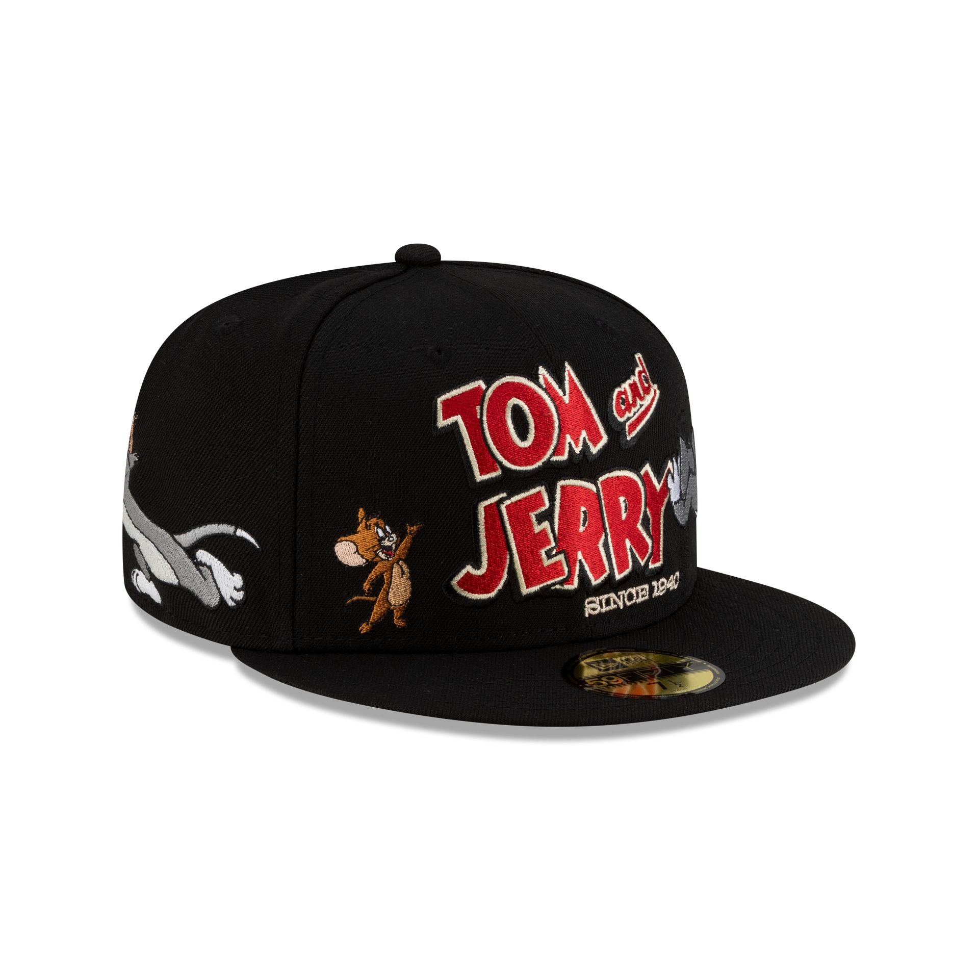 Tom and Jerry 85th Anniversary Black 59FIFTY Fitted Hat