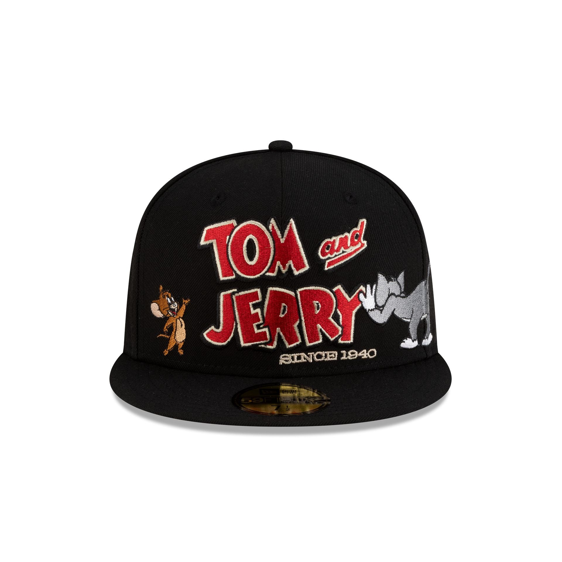 新品 ニューエラ トムとジェリー 59FIFTY 85周年 7 1/2 59.6 Tom and Jerry 85th Anniversary Black 59FIFTY Fitted Hat – New Era Cap