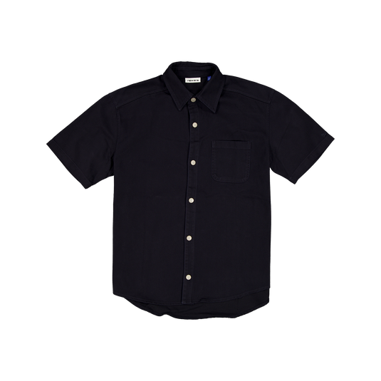 New Era Branded Brushed Cotton Navy Button Up Shirt - New Era Cap