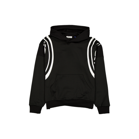 New Era Branded Mesh Combo Black Hoodie - New Era Cap