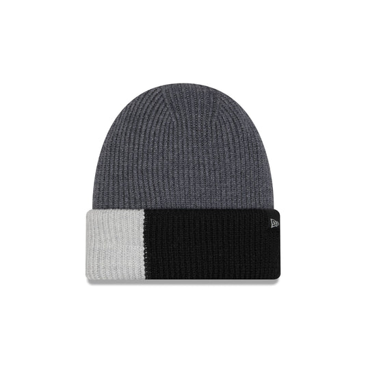 New Era Cap Merino Wool Color Block Gray Cuff Knit Hat - New Era Cap