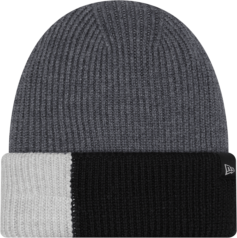 New Era Cap Merino Wool Color Block Gray Cuff Knit Hat