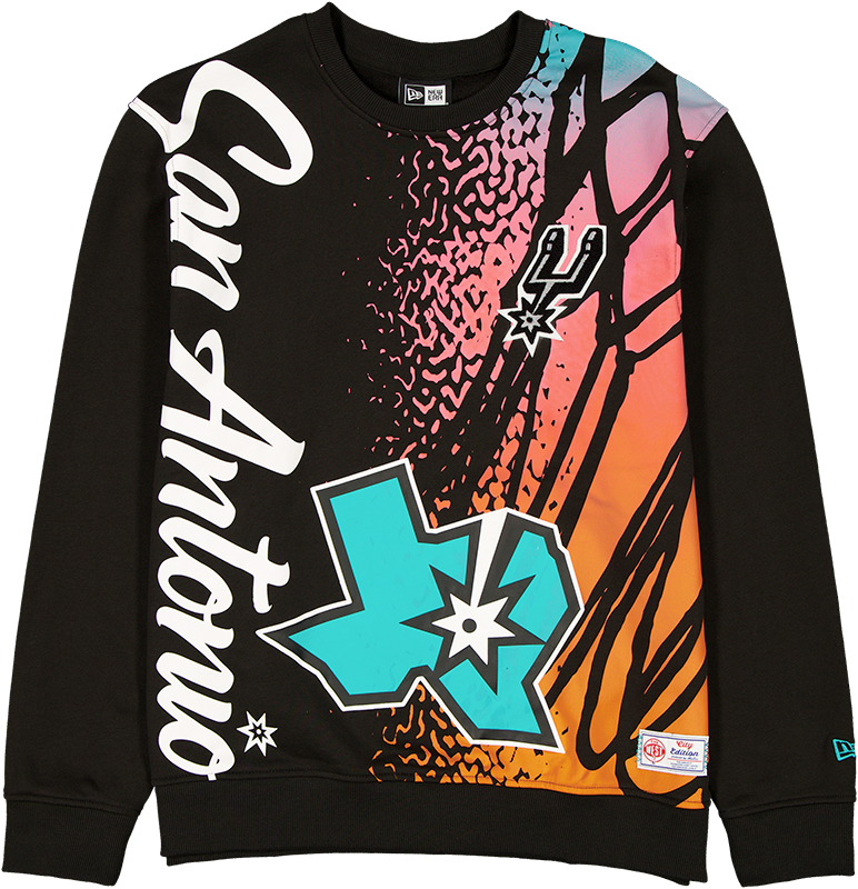 San Antonio Spurs 2025 City Edition Black Crewneck