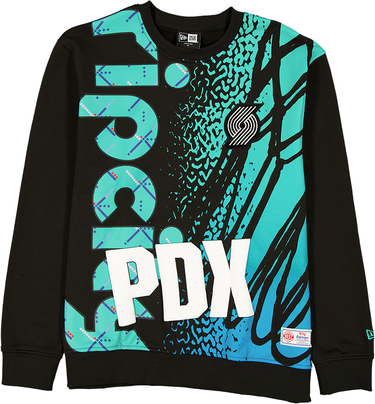Portland Trail Blazers 2025 City Edition Black Crewneck