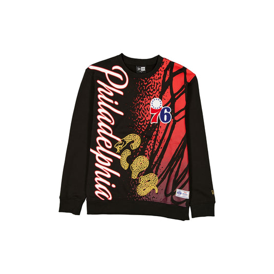 Philadelphia 76ers 2025 City Edition Black Crewneck - New Era Cap