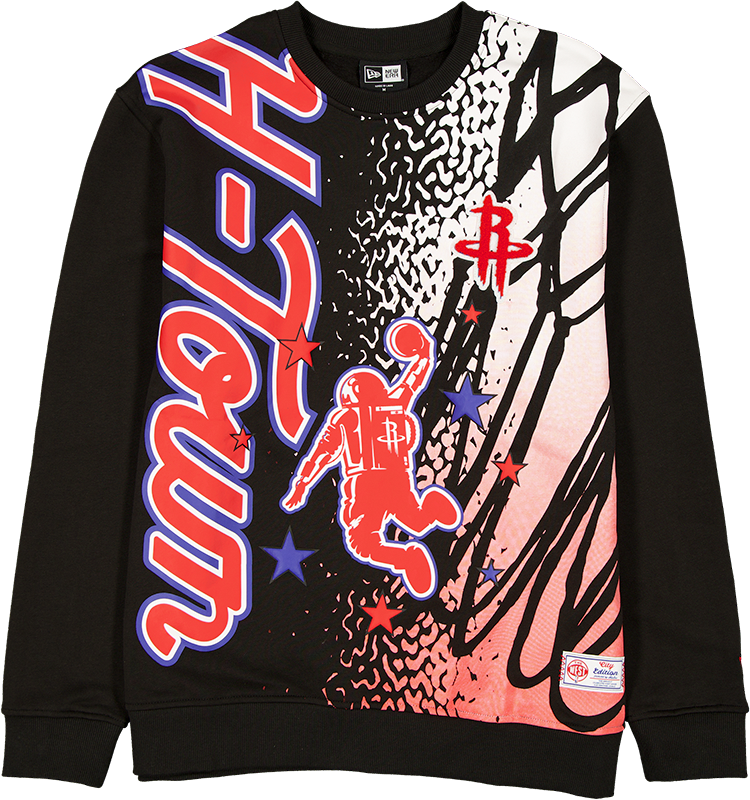 Houston Rockets 2025 City Edition Black Crewneck