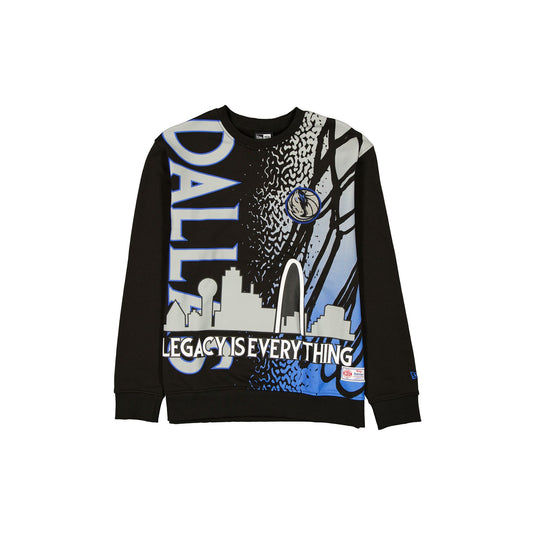 Dallas Mavericks 2025 City Edition Black Crewneck - New Era Cap