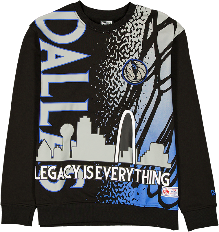 Dallas Mavericks 2025 City Edition Black Crewneck