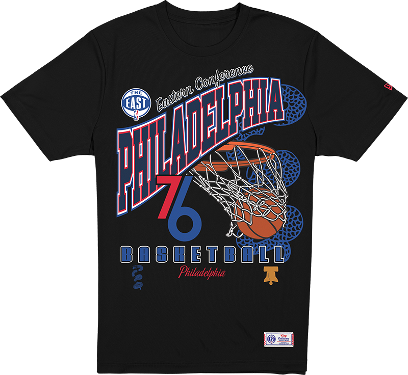 Philadelphia 76ers 2025 City Edition Black T-Shirt