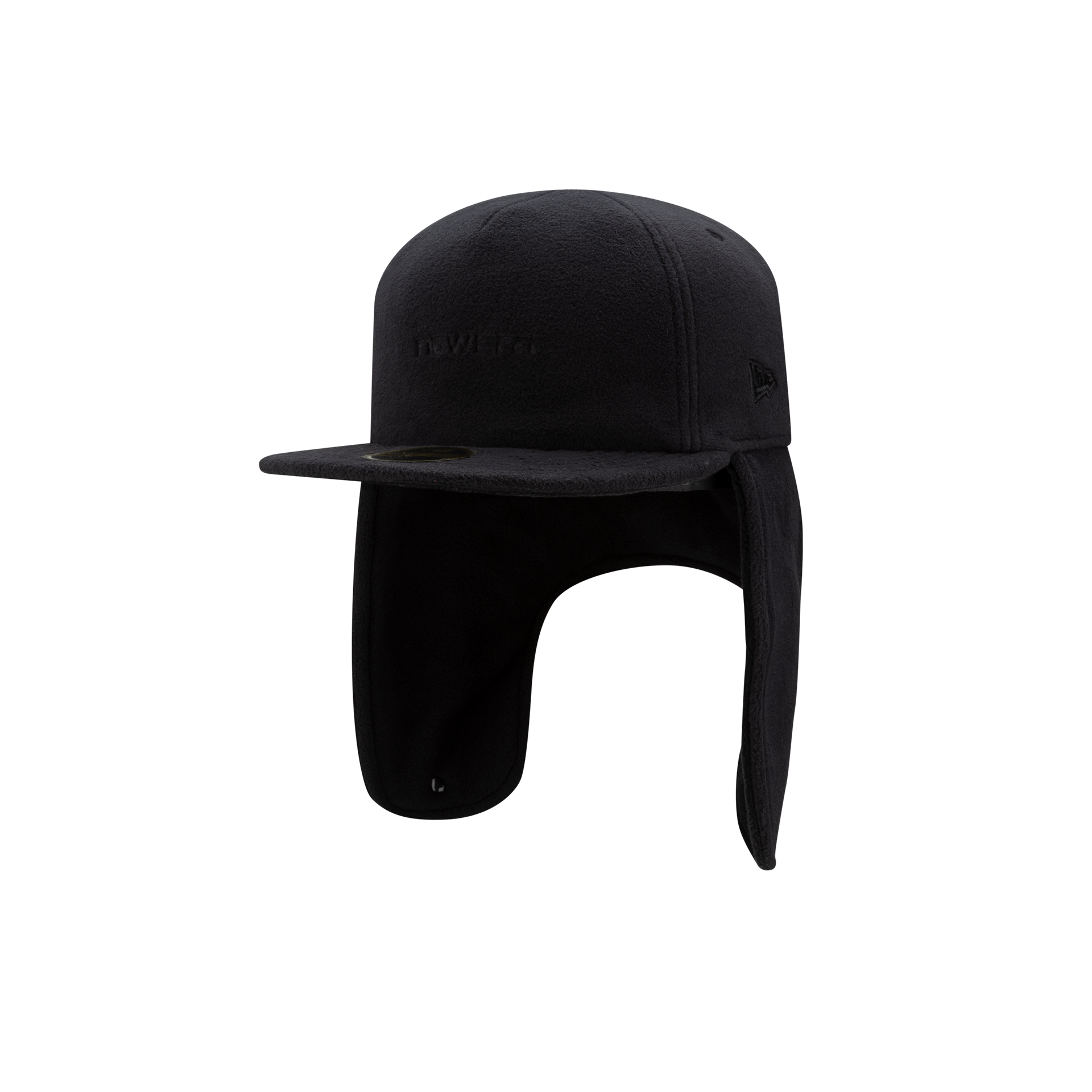 New Era Branded Black Polartec Dog Ear Retro Crown 59FIFTY Fitted Hat