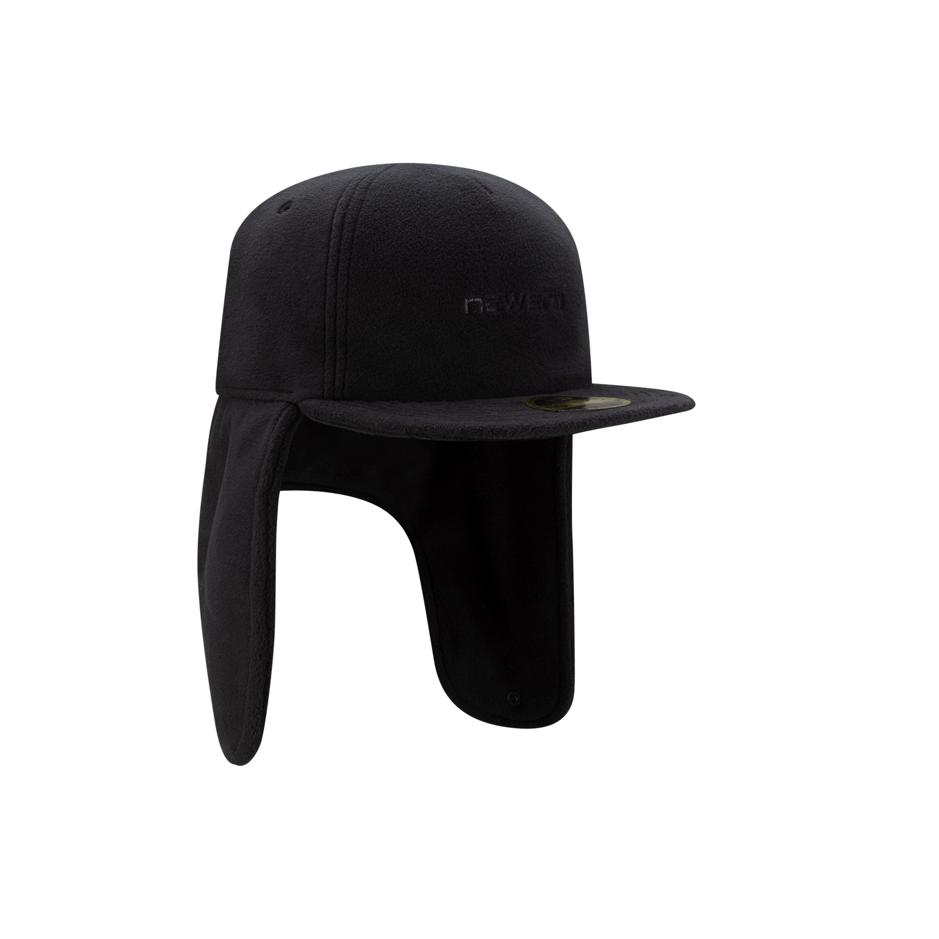 New Era Branded Black Polartec Dog Ear Retro Crown 59FIFTY Fitted Hat