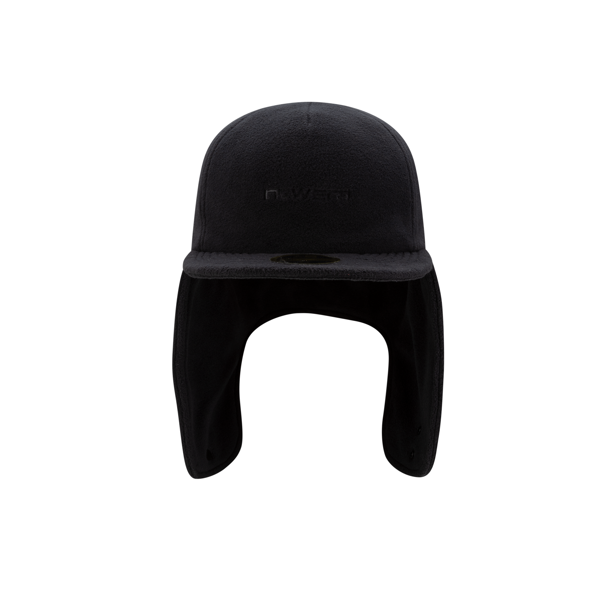 New Era Branded Black Polartec Dog Ear Retro Crown 59FIFTY Fitted Hat