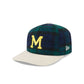 Michigan Wolverines Plaid Letterman 19TWENTY Adjustable Hat