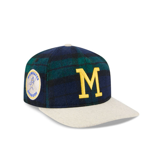 Milwaukee Brewers Plaid Letterman 19TWENTY Adjustable Hat - New Era Cap