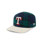 Texas Rangers Plaid Letterman 19TWENTY Adjustable Hat